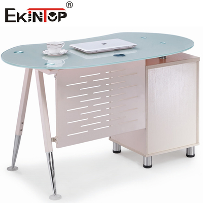Bureau en verre de luxe avec armoire de rangement