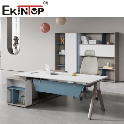 L extensible de luxe directeur exécutif Desk de Tableau de bureau de forme a adapté la taille aux besoins du client