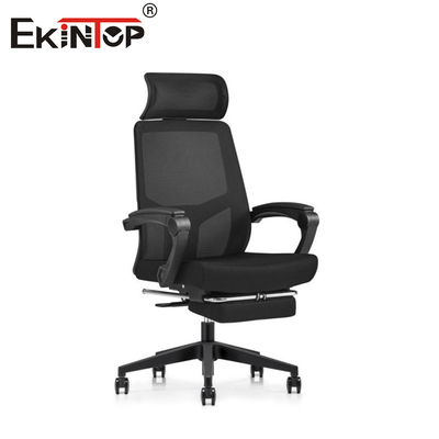Chaise de bureau arrière en maille noire respirante avec support lombaire