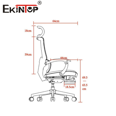 Une chaise de bureau en mailles anti-explosion, appuie-bras en nylon