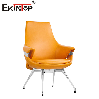 Chaise de bureau de conférence en cuir contemporain avec siège en mousse