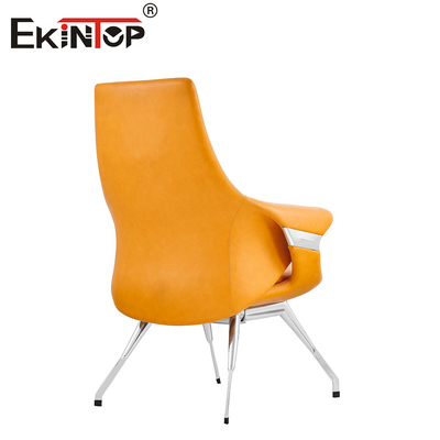 Chaise de bureau de conférence en cuir contemporain avec siège en mousse
