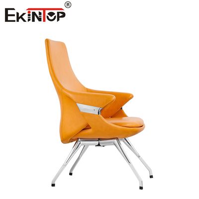 Chaise de bureau de conférence en cuir contemporain avec siège en mousse