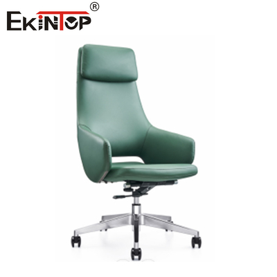 Chaise de bureau en cuir haut de gamme avec base métallique en chrome 5 ans de garantie