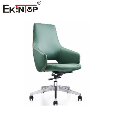 Chaise de bureau en cuir haut de gamme avec base métallique en chrome 5 ans de garantie