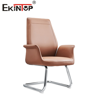 Chaise de bureau en cuir sophistiquée de luxe hauteur réglable