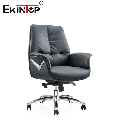 Chaise de bureau en cuir à dos élevé, flexible, réglable, haute durabilité