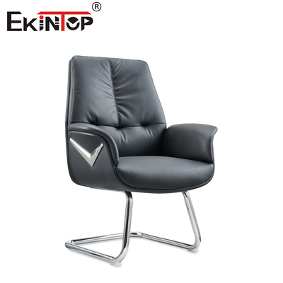 Chaise de bureau en cuir à dos élevé, flexible, réglable, haute durabilité