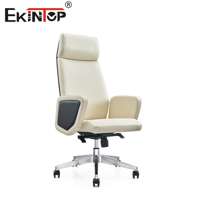 Chaise à manger réglable en hauteur charme nordique moderne avec des jambes en cuir en PU chrome