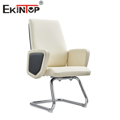 Chaise à manger réglable en hauteur charme nordique moderne avec des jambes en cuir en PU chrome