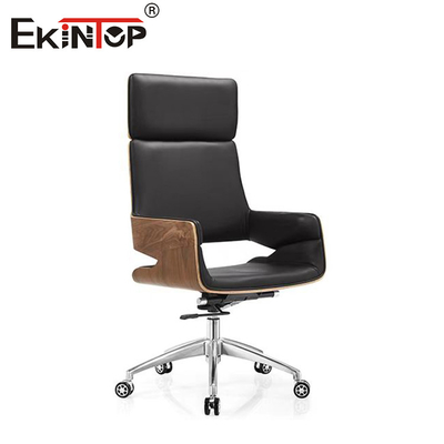 Chaise en cuir en PU noir avec accoudoir en polypropylène fixe 5 ans de garantie