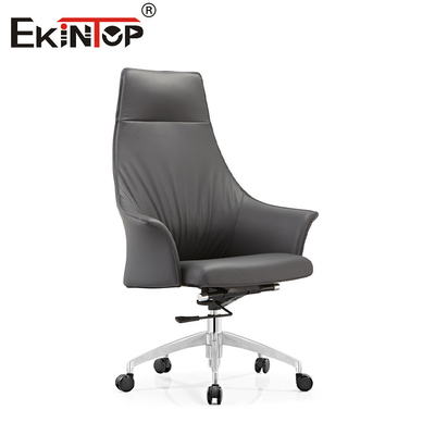 Mécanisme multifonctionnel Chaise de bureau en cuir avec roue silencieuse en PU