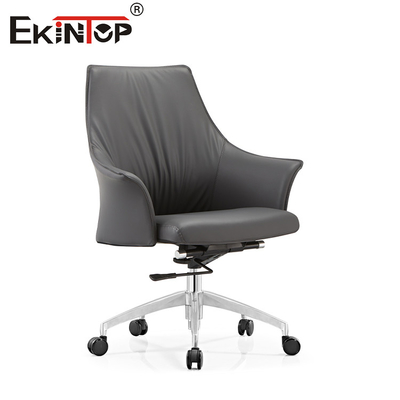 Mécanisme multifonctionnel Chaise de bureau en cuir avec roue silencieuse en PU
