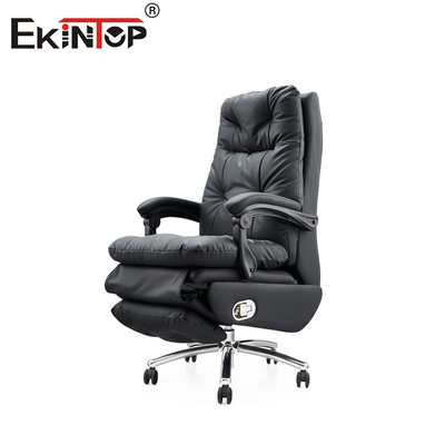 Chaise de bureau reclinable en cuir classique pour professionnels