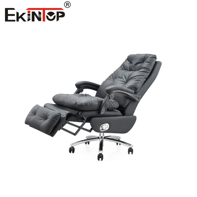 Chaise de bureau reclinable en cuir classique pour professionnels