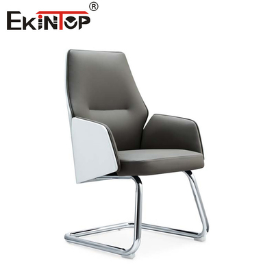 Chaises à manger en cuir en PU OEM avec des jambes en métal