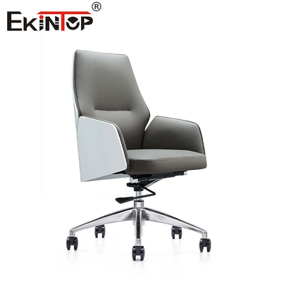 Chaises à manger en cuir en PU OEM avec des jambes en métal