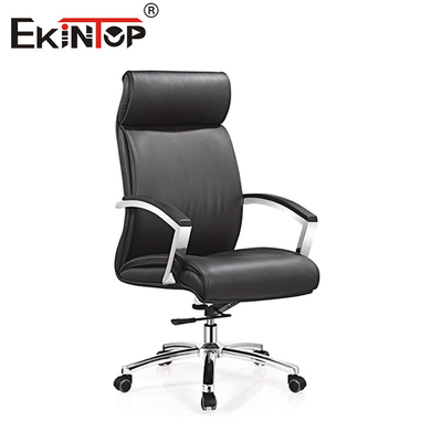 Chaise à manger en cuir noir raffinée reliant le repose-bras pour des expériences culinaires améliorées