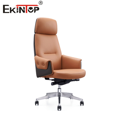 Détendez-vous dans l' élégance de la chaise de bureau en cuir en PU exécutif avec des roues en PU silencieuses