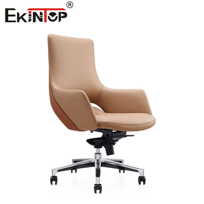 Chaise de bureau en cuir en PU à dos haut Confort et soutien