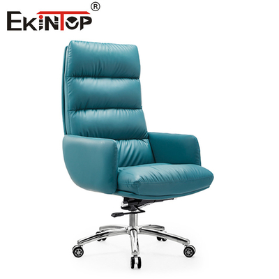 Chaise en cuir bleu moderne Faux Design élégant pour les espaces contemporains