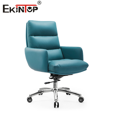 Chaise en cuir bleu moderne Faux Design élégant pour les espaces contemporains
