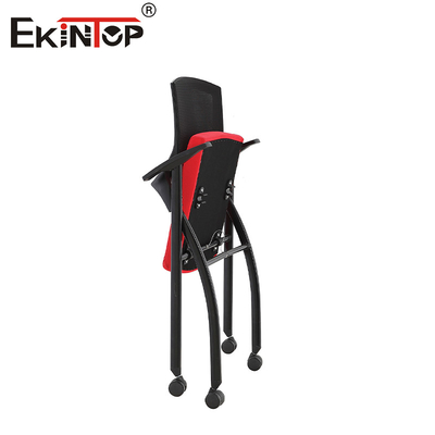 Coussin en mousse noir et rouge fauteuils pliables pour salle d'entraînement avec roues