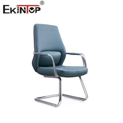 Chaise en cuir en PU bleu élégant et élégant pour un bureau impressionnant