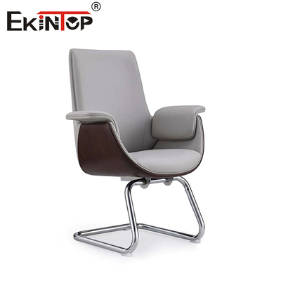Chaise hauteur réglable en cuir blanc de style moderne pour les bureaux