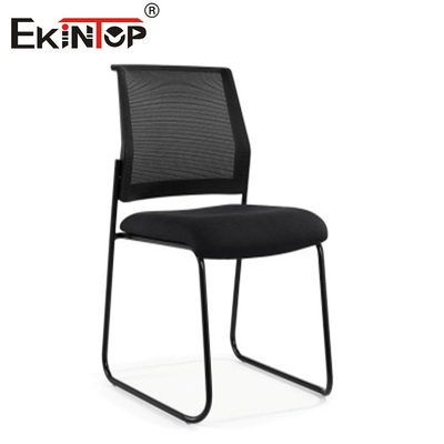 Métal en plastique arrière siège respirant coussin noir chaise d'entraînement rouge
