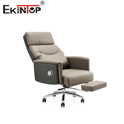 Chaise de bureau en cuir en PU à dos élevé