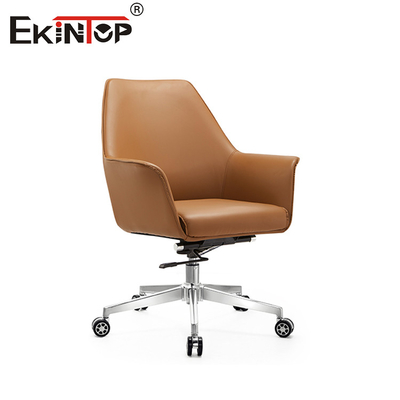 Chaise en cuir ergonomique avec support lombaire en PU avec accoudoir