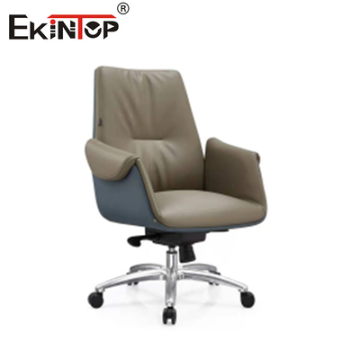 Chaise de bureau en cuir pivotant en PU en intérieur à dos élevé ODM