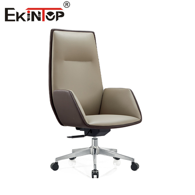 Chaise de bureau en cuir exécutif pivotant pour salon