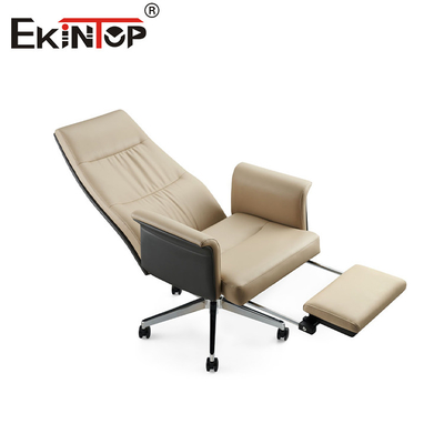 Chaise de bureau en cuir exécutif multifonctionnel ergonomique moulé en mousse à haute densité