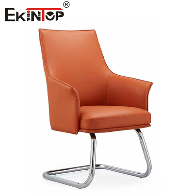 Chaise en cuir tournante à ascenseur à gaz réglable avec hauteur réglable pivotante et accoudoirs