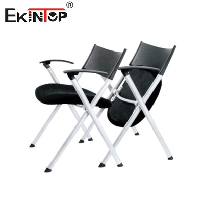 Chaise d'entraînement de stockage intégré chaise pliante en plastique noir avec tablette à écrire