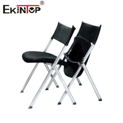 Chaise d'entraînement de stockage intégré chaise pliante en plastique noir avec tablette à écrire