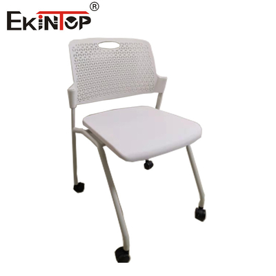 Chaise d'entraînement pliable avec roulettes de dos en plastique cadre en fer