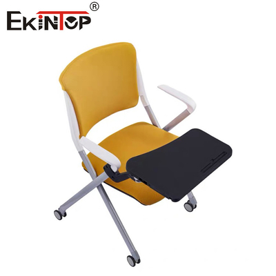 Chaise d'entraînement pliable de style moderne avec appuie-bras roues base peinte en gris