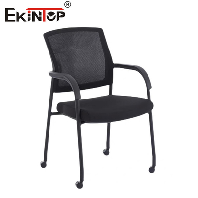 Chaise d'entraînement de bureau à dos moyen avec accoudoir fixe