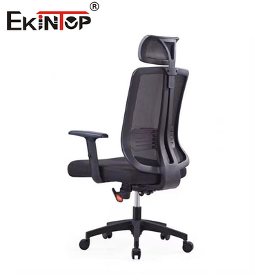 Chaise de bureau de soutien lombaire haut du dos en tissu ergonomique en treillis pivotant