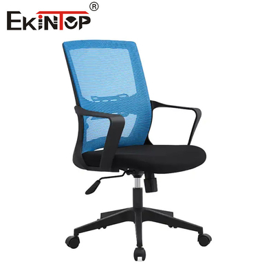 Chaise de bureau en maillage à accoudoir en chrome avec fonction pivotante