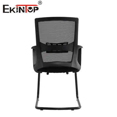 Chaise de bureau anti fatigue cadre métallique noir avec accoudoirs et maille de tissu