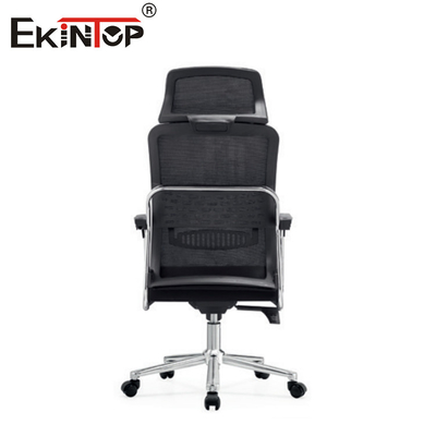 Chaise de bureau en maille noire avec hauteur du dos réglable et ascenseur à gaz