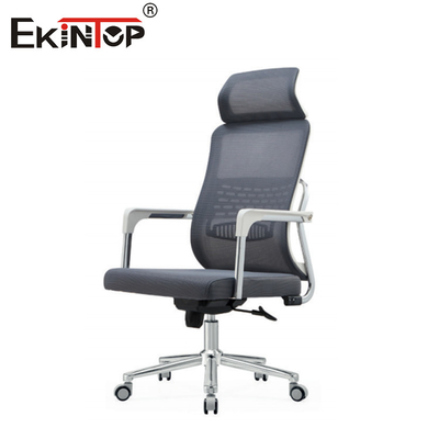 Chaise de bureau à dos en maille haute avec appuie-tête réglable et hauteur de dossier