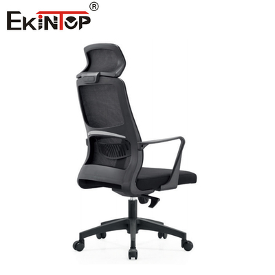 Chaise de bureau rétro en maille noire respirante avec appuie-bras en PP pivotante
