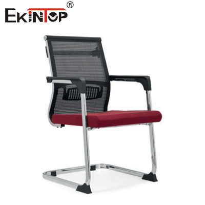 Chaise de bureau ergonomique avec base métallique en matériau de maille appui-bras fixe