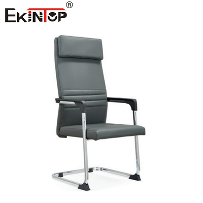 Chaise de bureau en cuir à dos haut avec repose-tête