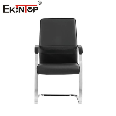 Chaise de bureau en cuir à dos haut avec repose-tête